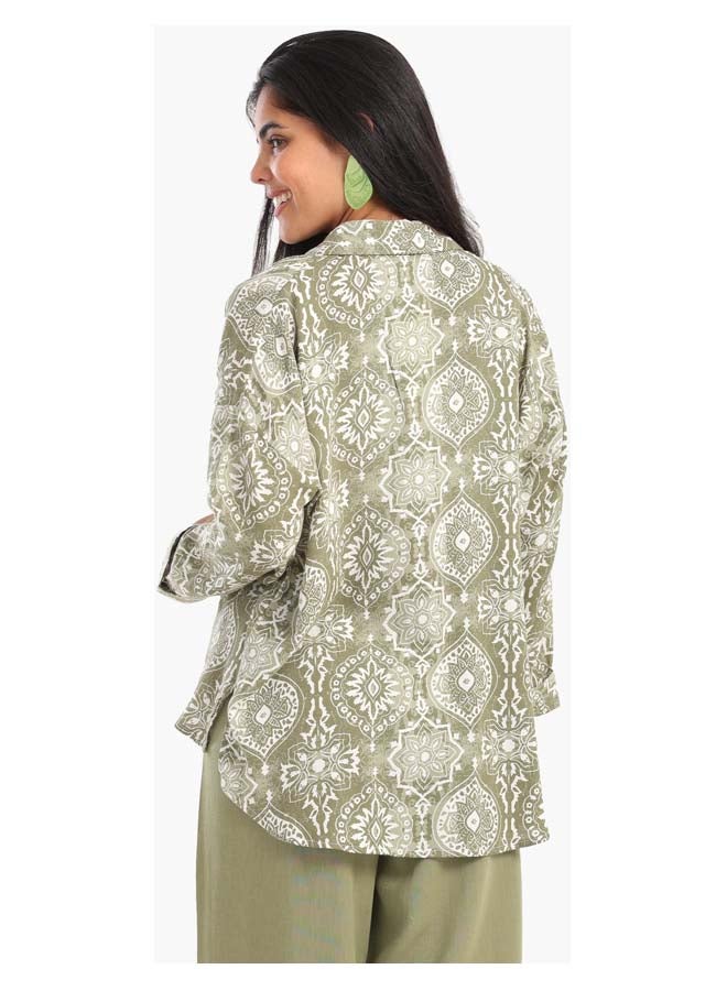 Clue Classic Printed Blouse - Image 3