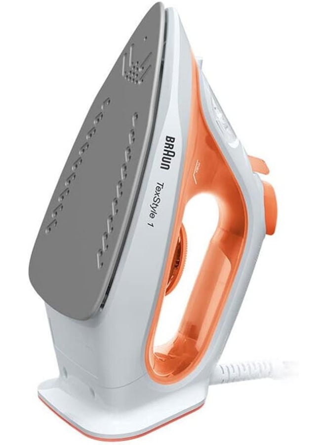 BRAUN Steam Iron, 1900W, 120g Steam Shot per Minute, Non Stick Soleplate, Self Clean, 50% Energy Saving 220 ml 1900 W SI1009OR Orange/White - Image 2