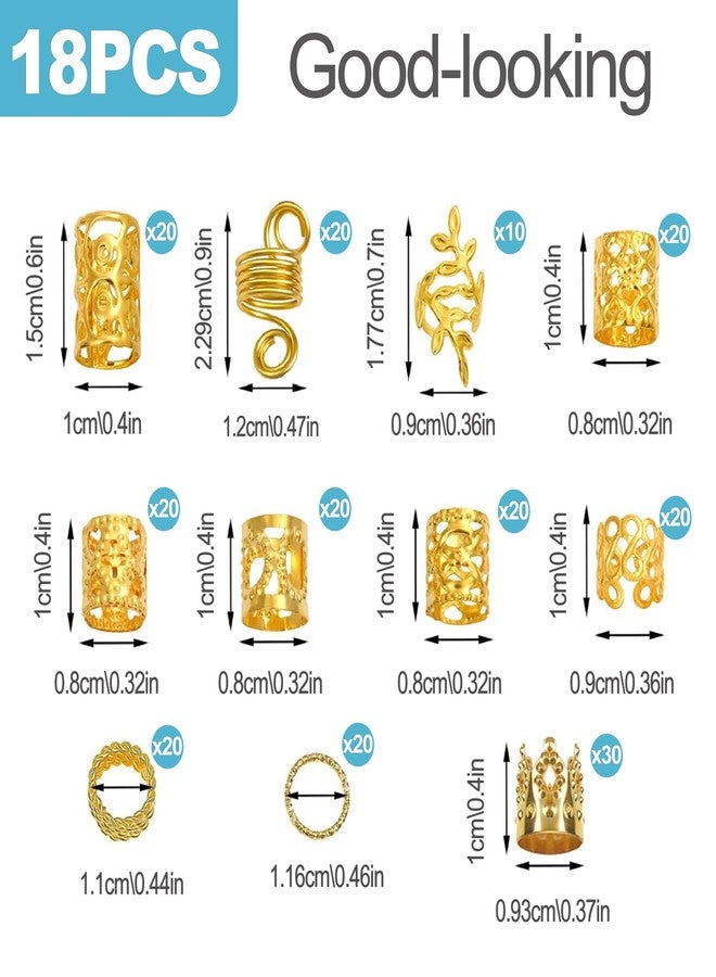 CoguZed 220-Pieces Gold & Golden Yellow Hair Charms for Braids & Dreadlocks – Hair Jewelry for Braids for Women - Image 2