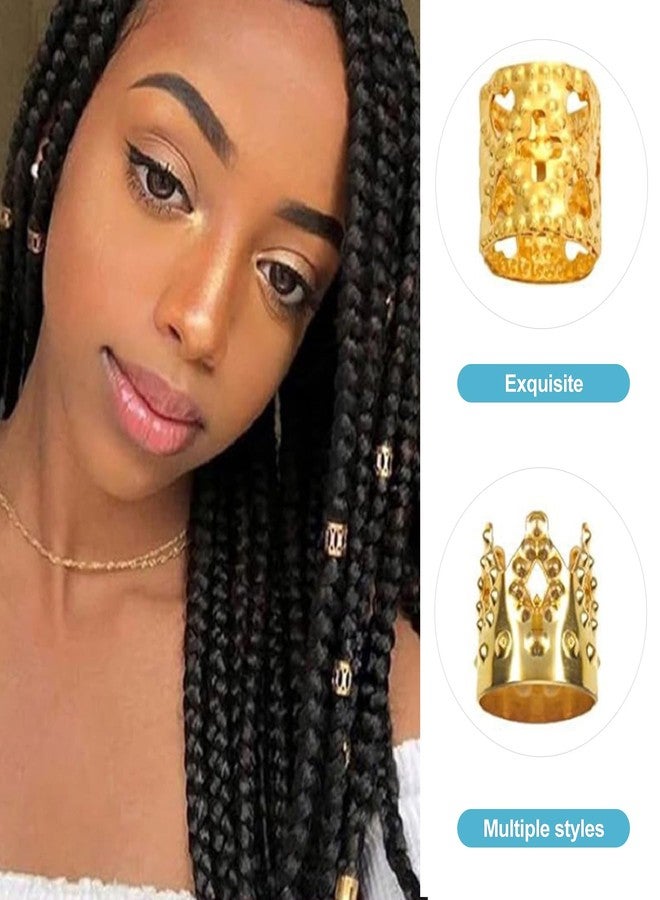 CoguZed 220-Pieces Gold & Golden Yellow Hair Charms for Braids & Dreadlocks – Hair Jewelry for Braids for Women - Image 3