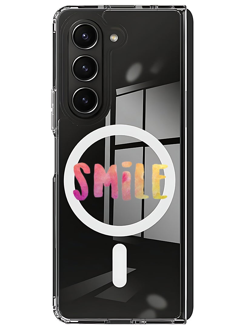 Theodor Magnetic Case for Samsung Galaxy Z Fold 6 Compatible with MagSafe Wireless Charging, Shockproof Phone Bumper Cover Smile - Image 1