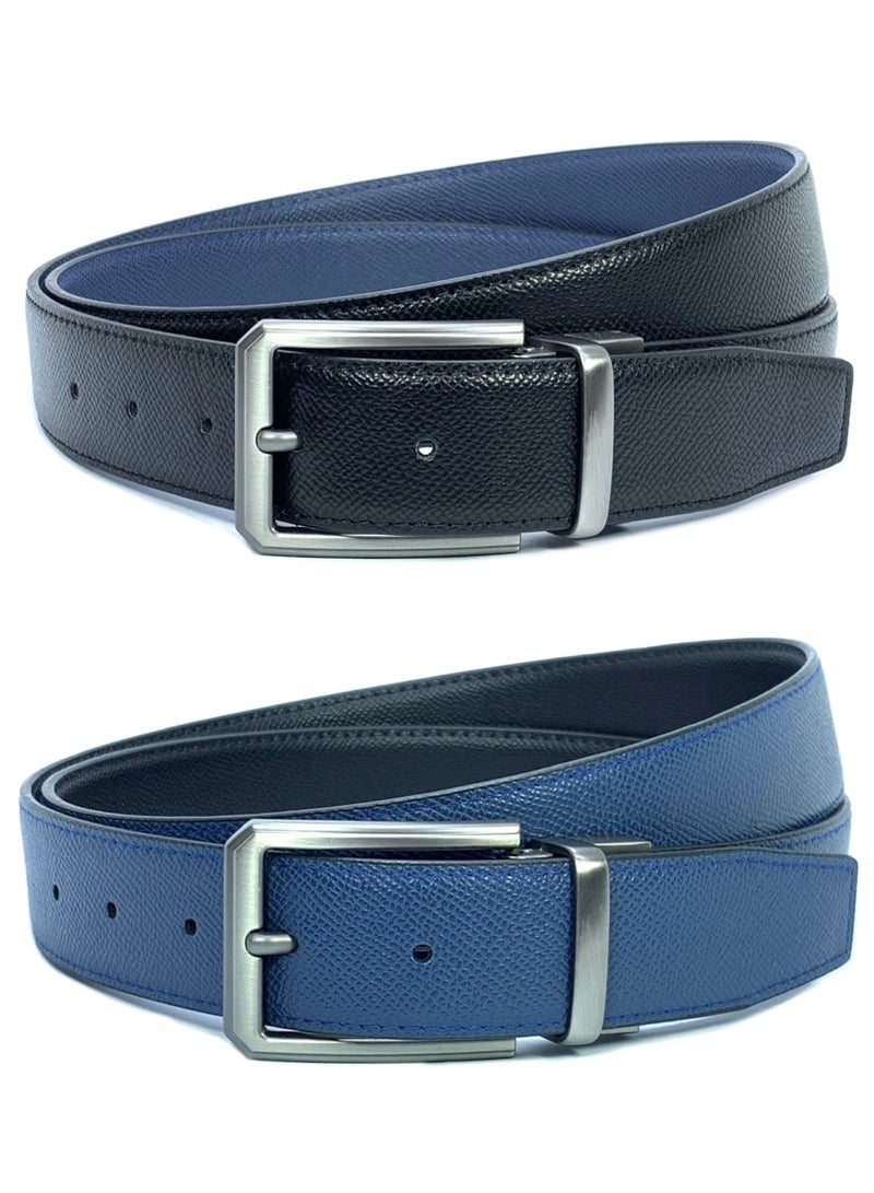FOCUS Focus Faux Leather Reversible Belt for Men Stylish Formal Belt with Adjustable Buckle – Black & Brown Men's Belt for Formal Wear, Trouser Belt, Gifts for Men  - Image 1