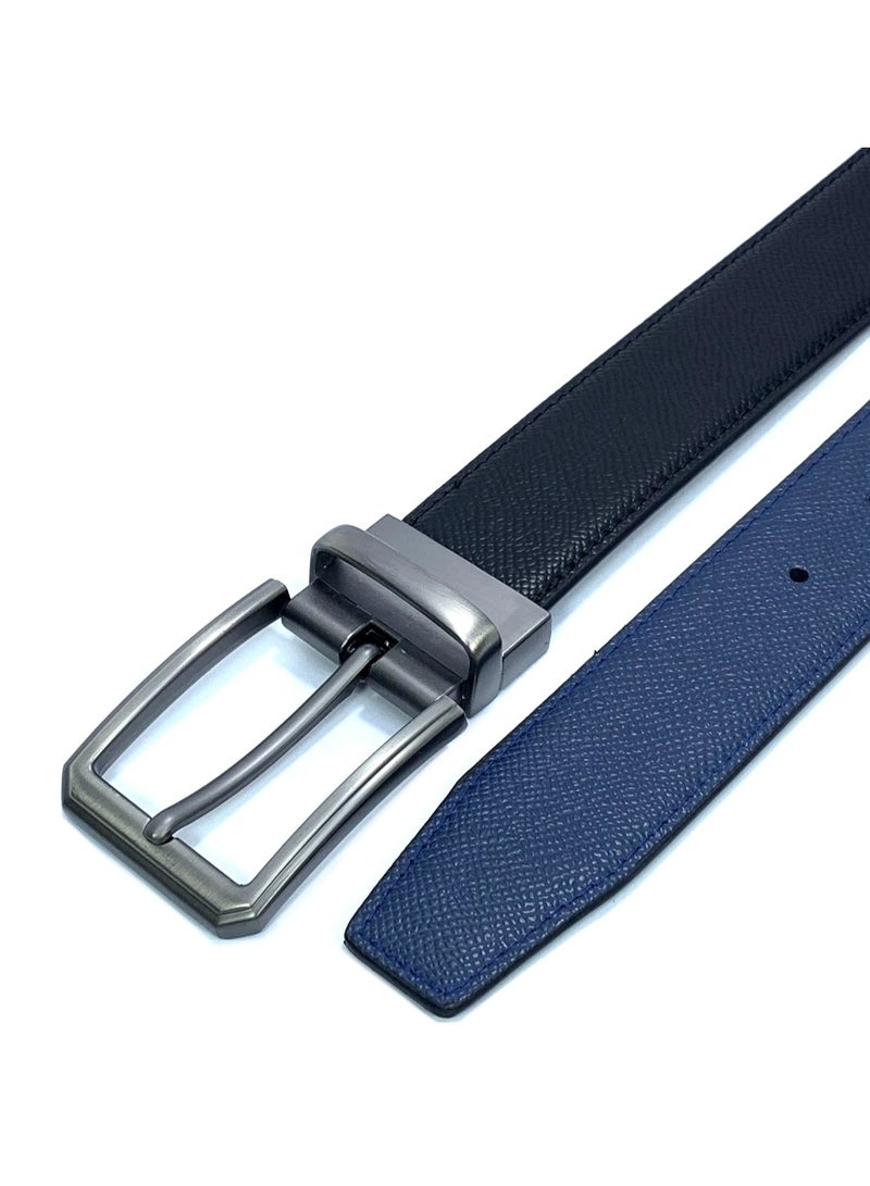 FOCUS Focus Faux Leather Reversible Belt for Men Stylish Formal Belt with Adjustable Buckle – Black & Brown Men's Belt for Formal Wear, Trouser Belt, Gifts for Men  - Image 2