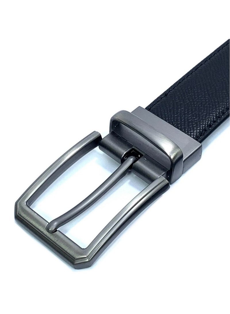 FOCUS Focus Faux Leather Reversible Belt for Men Stylish Formal Belt with Adjustable Buckle – Black & Brown Men's Belt for Formal Wear, Trouser Belt, Gifts for Men  - Image 3