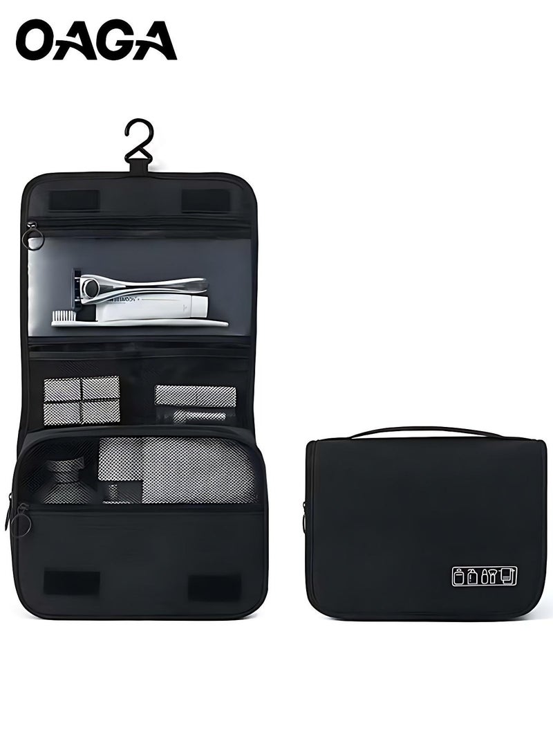 أوجا حقيبة مستحضرات التجميل المعلقة للسفر للرجال والنساء - مجموعة منظم أدوات التجميل ومستحضرات النظافة، حقيبة مستحضرات تجميل متعددة الوظائف مقاومة للماء مع خطاطيف للسفر - Image 1