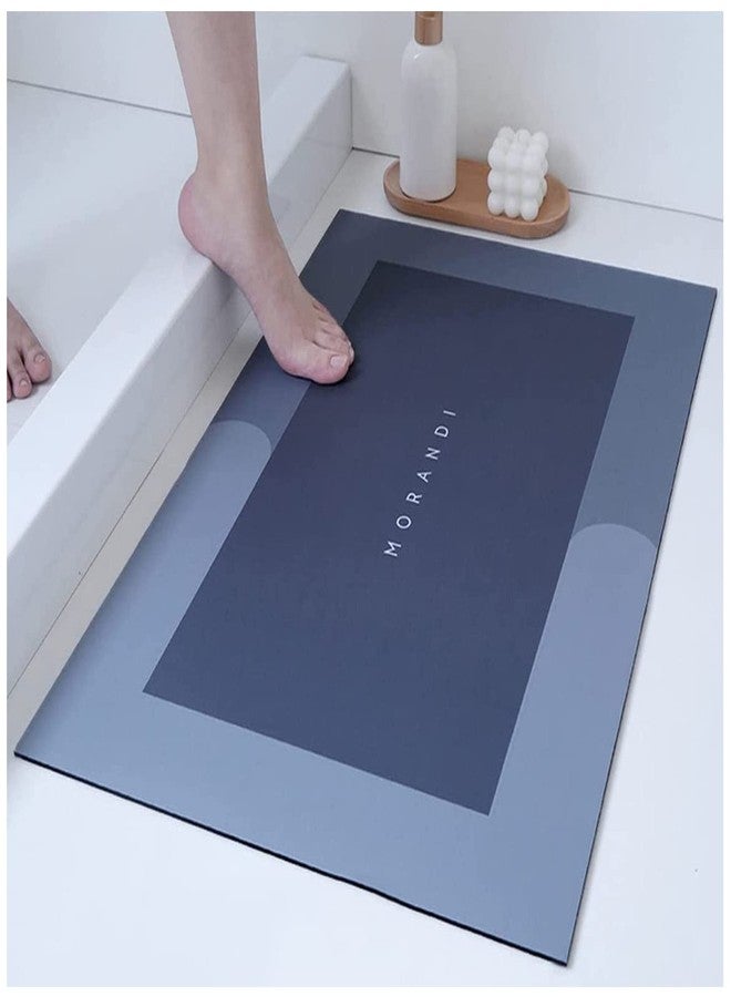 MORANDI Super Absorbent Floor Mat,Silicone Quick Dry Bath Shower Non-Slip Rugs and Mats for Home Bathroom Floor Water Bath Mat (Blue, 31.5" x 47"(80cm*120cm)) - Image 1