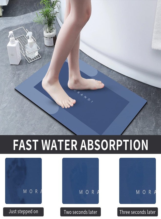 MORANDI Super Absorbent Floor Mat,Silicone Quick Dry Bath Shower Non-Slip Rugs and Mats for Home Bathroom Floor Water Bath Mat (Blue, 31.5" x 47"(80cm*120cm)) - Image 2