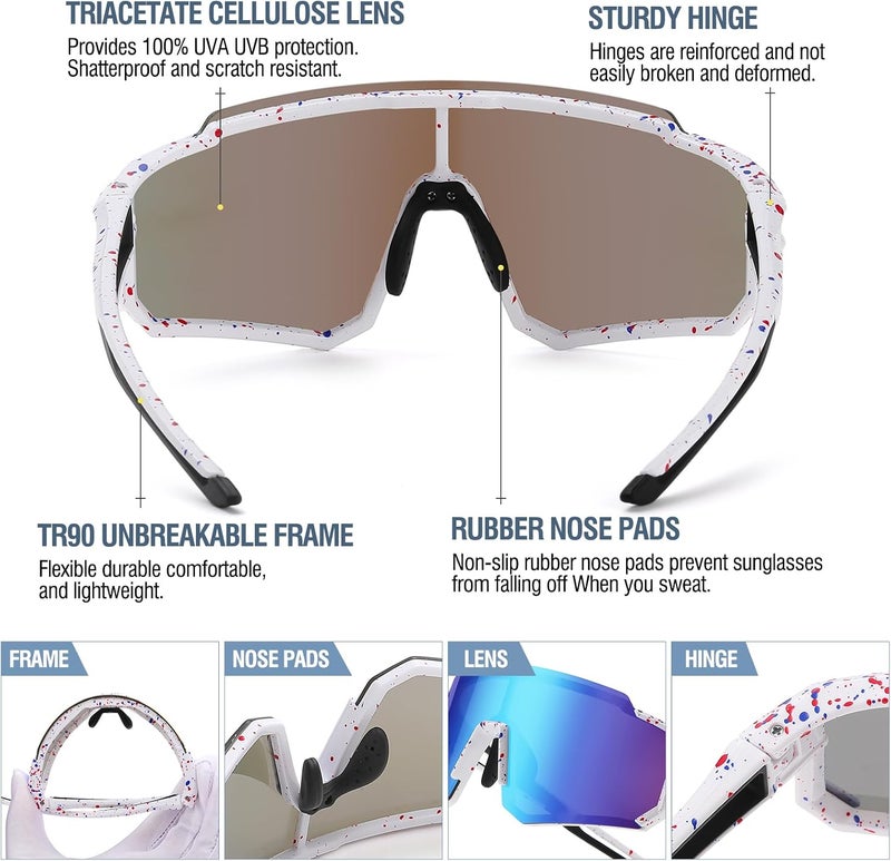 Duco Flexible use switching Polarized Kids Sunglasses Youth Sports Cycling Shades Lightweight Frame UV400 Child Boys Girls Baseball SunGlasses DK310 Fine detail - Image 3