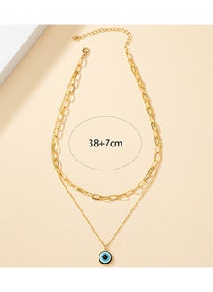 Depend Gold Evil Eye Necklace For Women, Handmade Female Evil Eye Jewelry Necklace Pendant Lucky Amulet  - Image 2