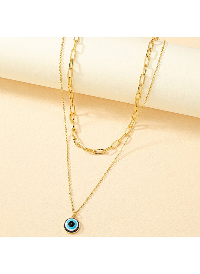 Depend Gold Evil Eye Necklace For Women, Handmade Female Evil Eye Jewelry Necklace Pendant Lucky Amulet  - Image 3