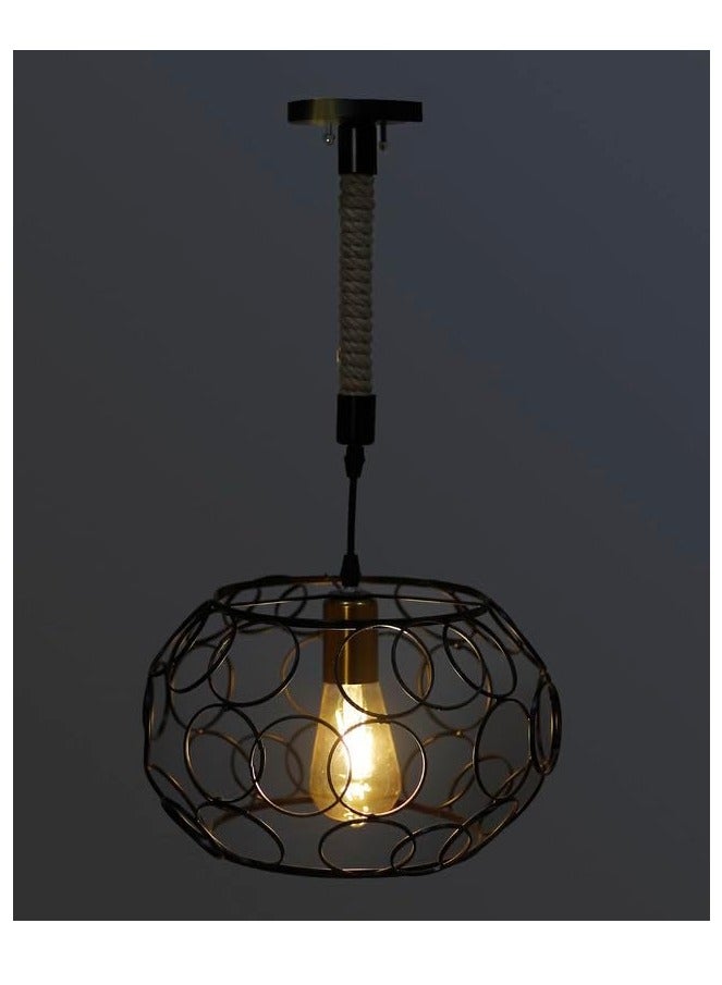 نجفه معدنية دائرية حديثة، أسود UnSaLi-19 - Image 4
