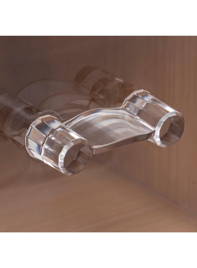 Five Simply Smart Selena 3-Drawer Rectangular Jewelry Box Clear and Brown 20 x 15.3 x 24.2 cm 174806 - Image 4