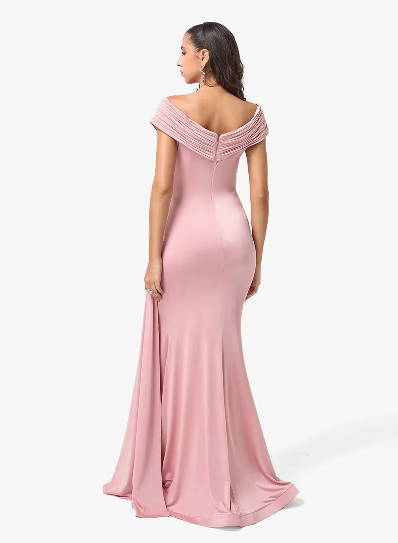 Threadz By Ajooni  Embellished Side Slit Maxi Dress for Women | Best Price UAE