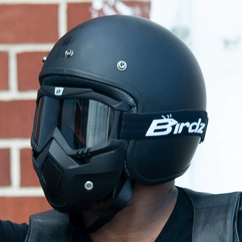 Birdz Eyewear Skylark Motorcycle Goggles with Removable Face Mask - Image 5