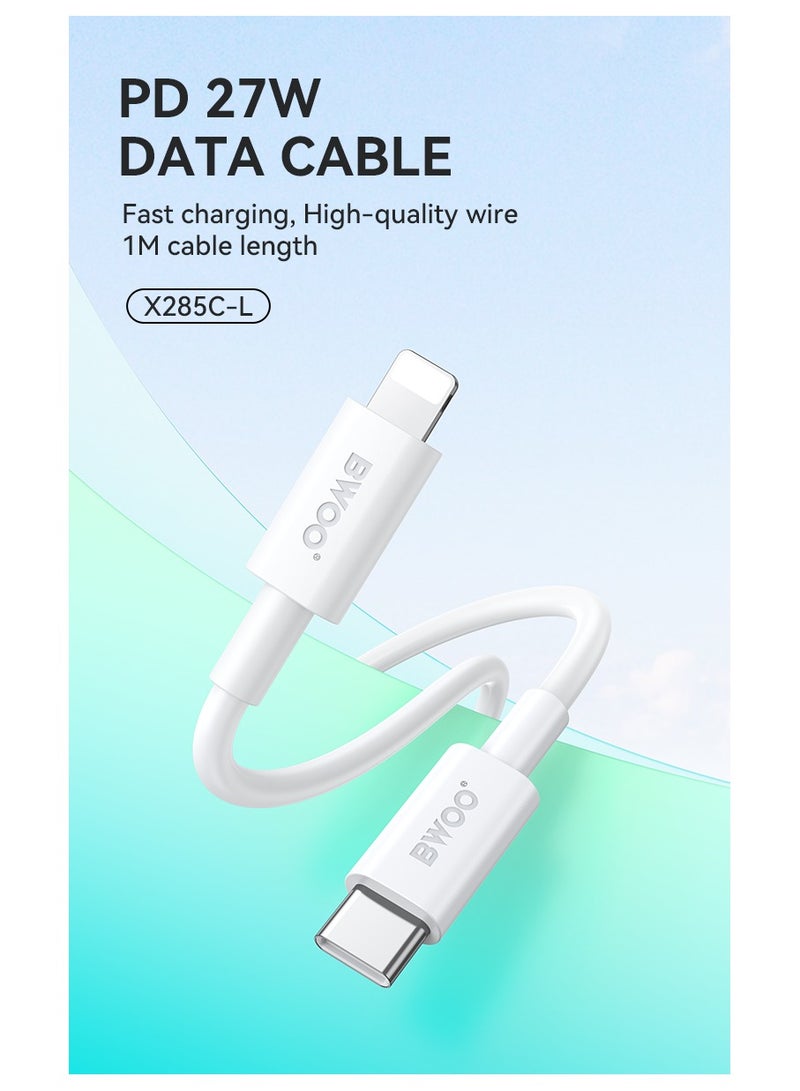 BWOO Type-C To Lightning Fast Charging Data Cable White - Image 4