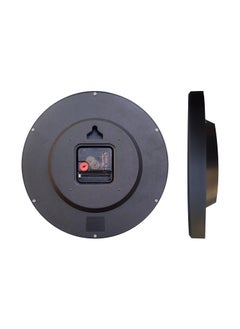 Naturel NATUREL Plastic Round Shape Wall Clock with Black Frame - Vintage Flower, 24 cm x 24 cm x 3.5 cm (2041)  - Image 4
