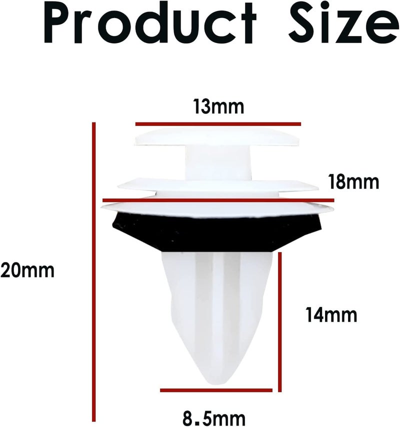 TOPCNOEM 20PCS Door Trim Panel Retainers Clips Compatible with Toyota, Lexus, Camry, High Lander, RAV4, FJ Cruiser, 4-Runner ES 350, GX 470, is 250, is 350, is F, LS 460 & LS 600HL 90467-A0005 - Image 2