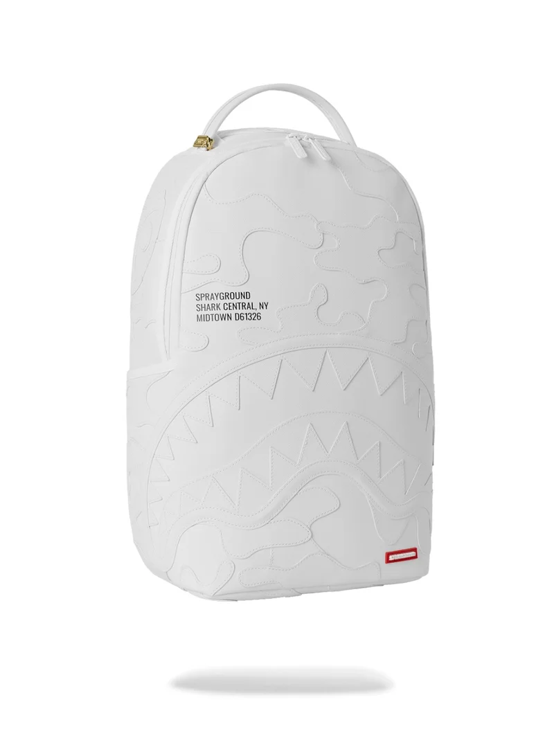 Sprayground SHARK CENTRAL CAMO CUT SHARK WHITE DLXSV BACKPACK