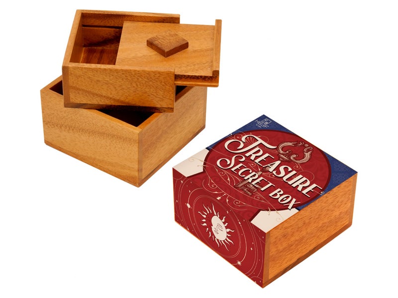 BSIRI Treasure Secret Box Brain Teaser Wooden Puzzle Boxes with Hidden Compartments Ideal Mystery Jewelry 3D Puzzle Lock Box Gift Card and Money Puzzle - Image 3