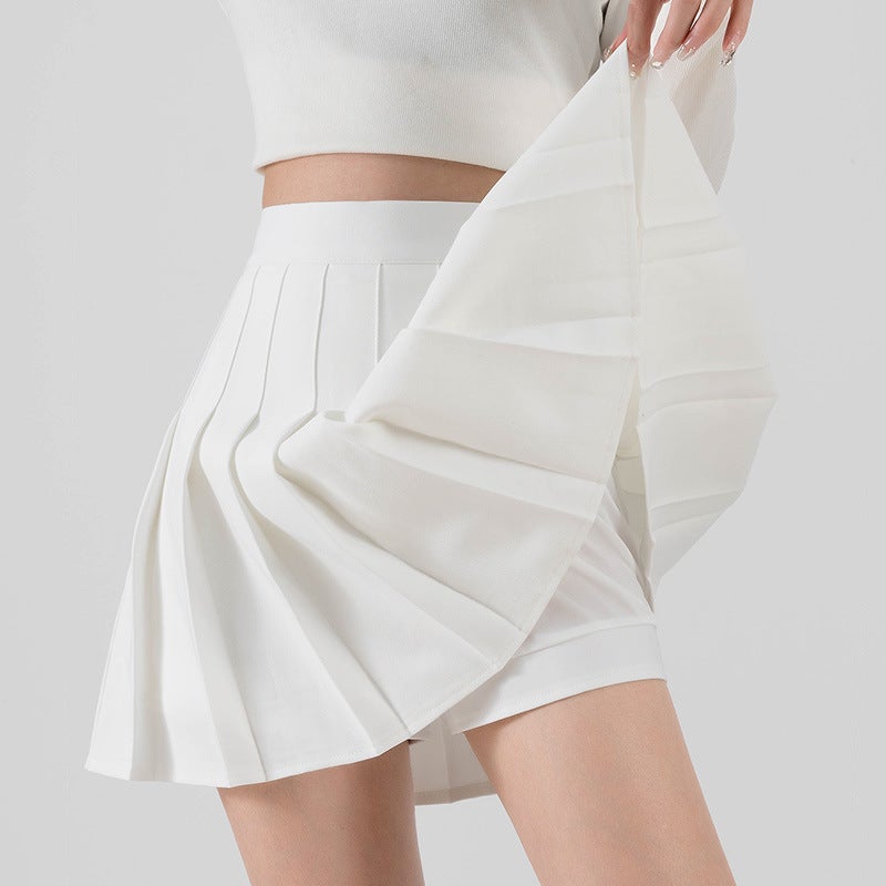 Black Four-Season Pleated Skirt High-Waisted Slimming Short Skirt A-Line Skirt For Small People - Image 1