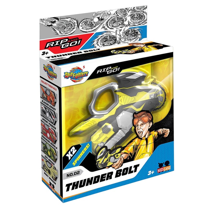 لعبة كيدلاند سبين فايترز 5 ثاندر بولت سبينر - MT0102 - Image 1