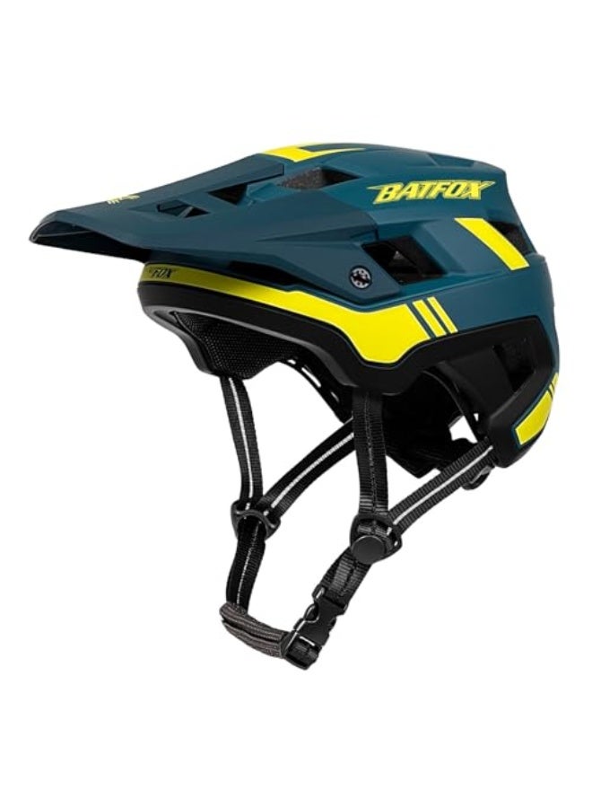 BATFOX Bike Helmet,Mountain Bike Helmet Helmets for Men Women Adults Youth (Dark Green, L(56-60CM)) - Image 1