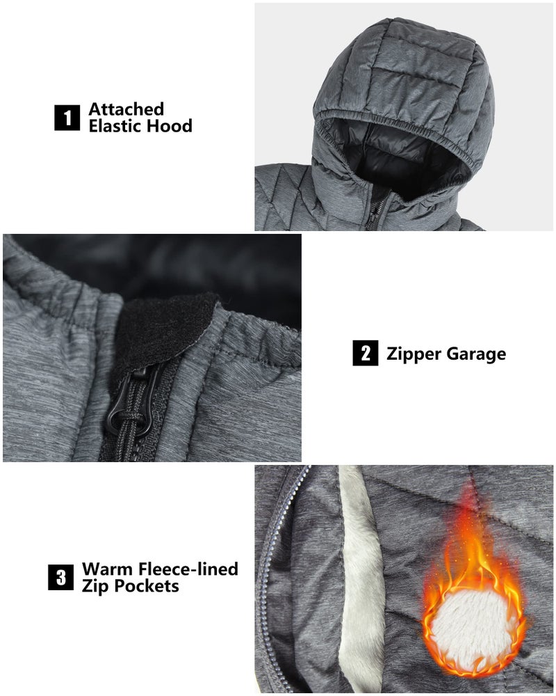 Outdoor Ventures Women's Lightweight Warm Winter Long Puffer Coat with Hood-L,32" - Image 5