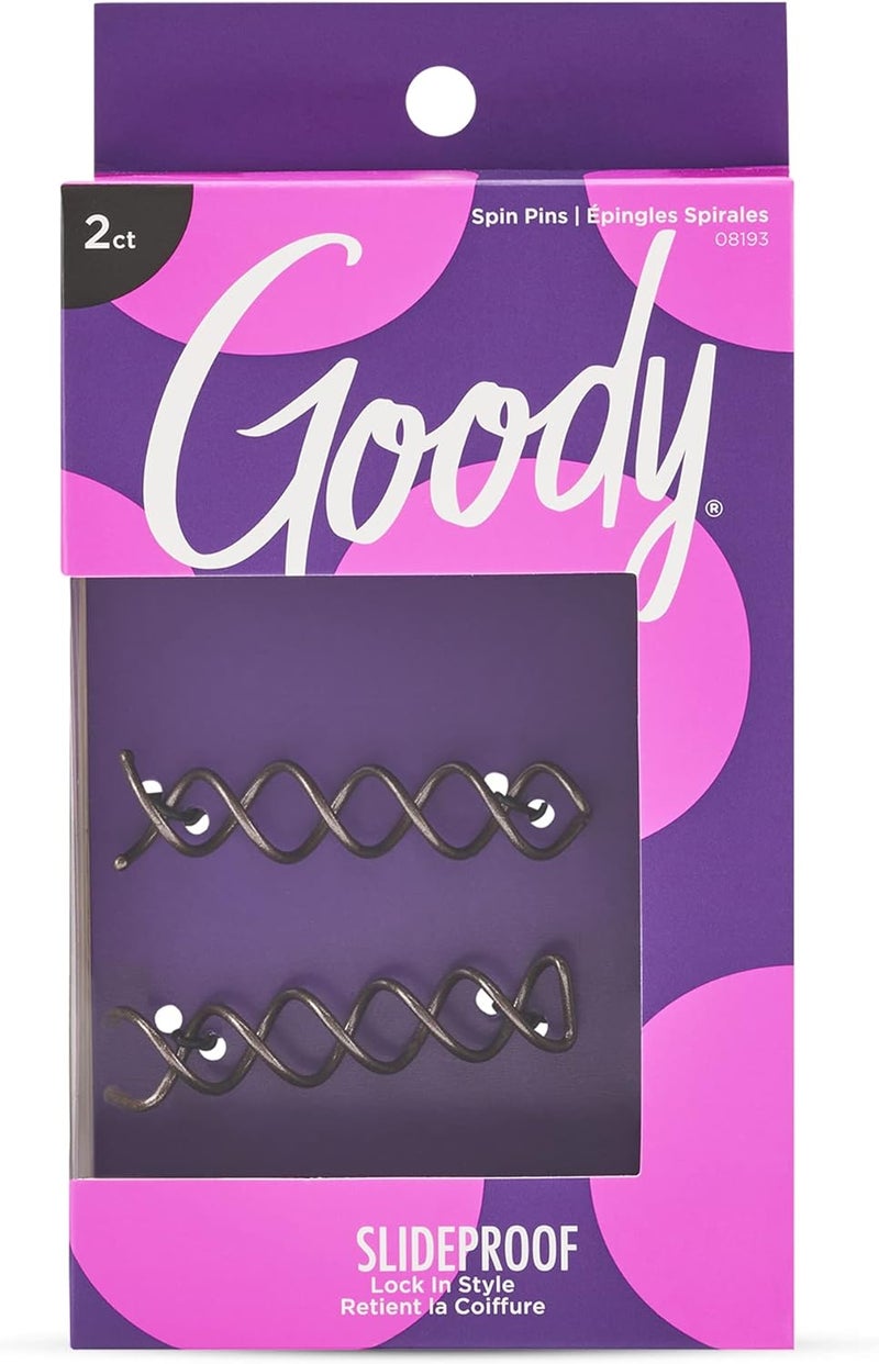 Goody Simple Styles Hair Spin Pin Coil - 2 Units for Effortless Hair Styling - Image 1
