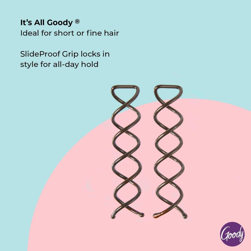 Goody Simple Styles Hair Spin Pin Coil - 2 Units for Effortless Hair Styling - Image 4