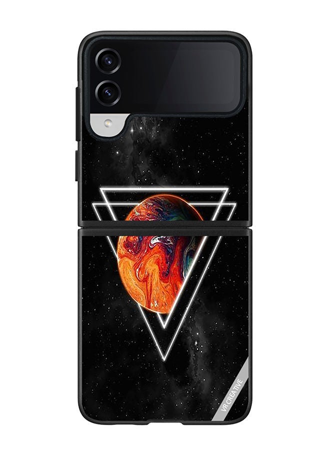 VR CREATIVE Protective Case Cover For Samsung Galaxy Z Flip4 Space Design Multicolour - Image 1