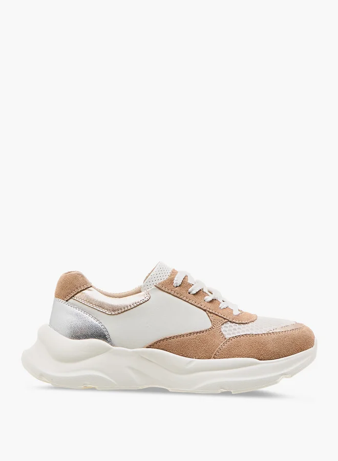Paprika Colourblock Sneakers with Lace-Up Closure