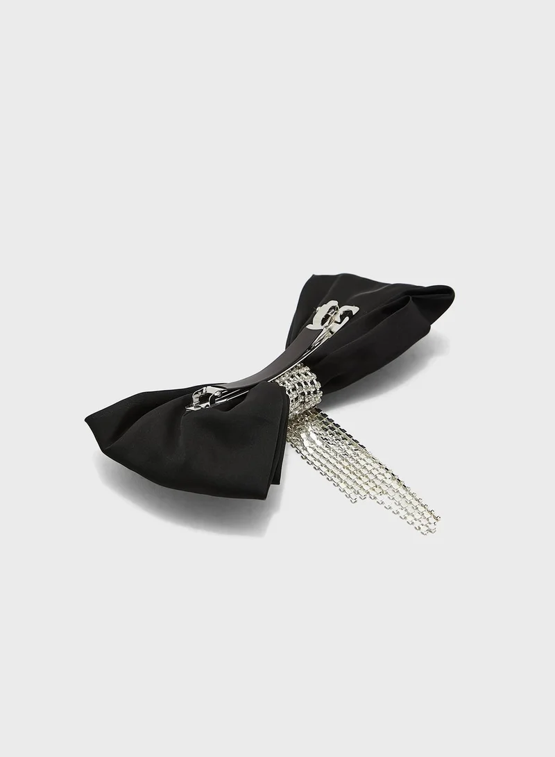 ELLA Diamante Bow Hair Clip