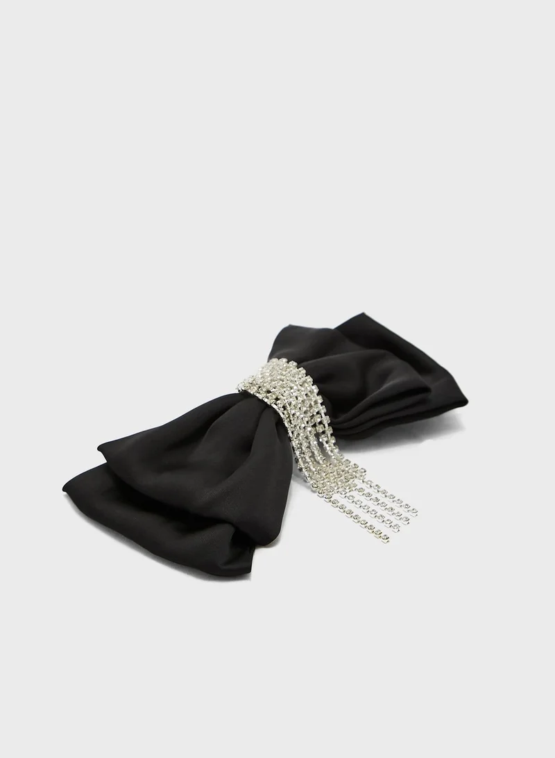 ELLA Diamante Bow Hair Clip