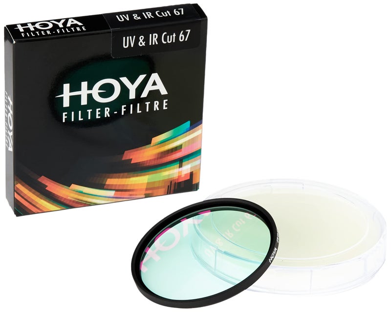 HOYA فلتر عدسة كاميرا هويّا UV-IR قطع لولبي – 67 مم يمنع الأشعة فوق البنفسجية تحت 390 نانومتر والأشعة تحت الحمراء فوق 700 نانومتر – زجاج بصري متعدد الطلاء وإطار نحيف لكاميرات الرقمية والفيلم - Image 1
