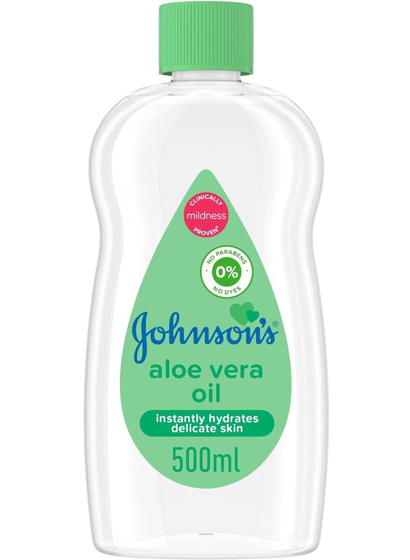 Johnson's Baby Oil With Aloe Vera 500 ML - Image 1