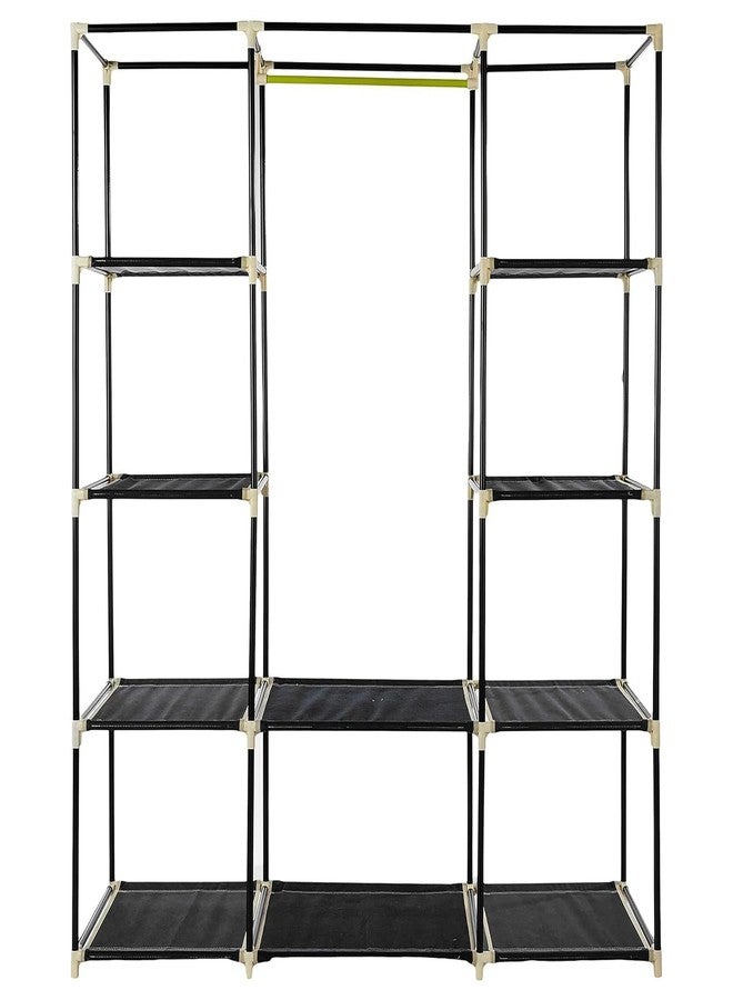 OBBO Plastic 3-Door Foldable Wardrobe 10 Rack Storage Cabinet for Clothes, Shoes & Accessories, Durable & Space-Saving Closet Organizer 162 cm x 44 cm x 138 cm-Grey - Image 2