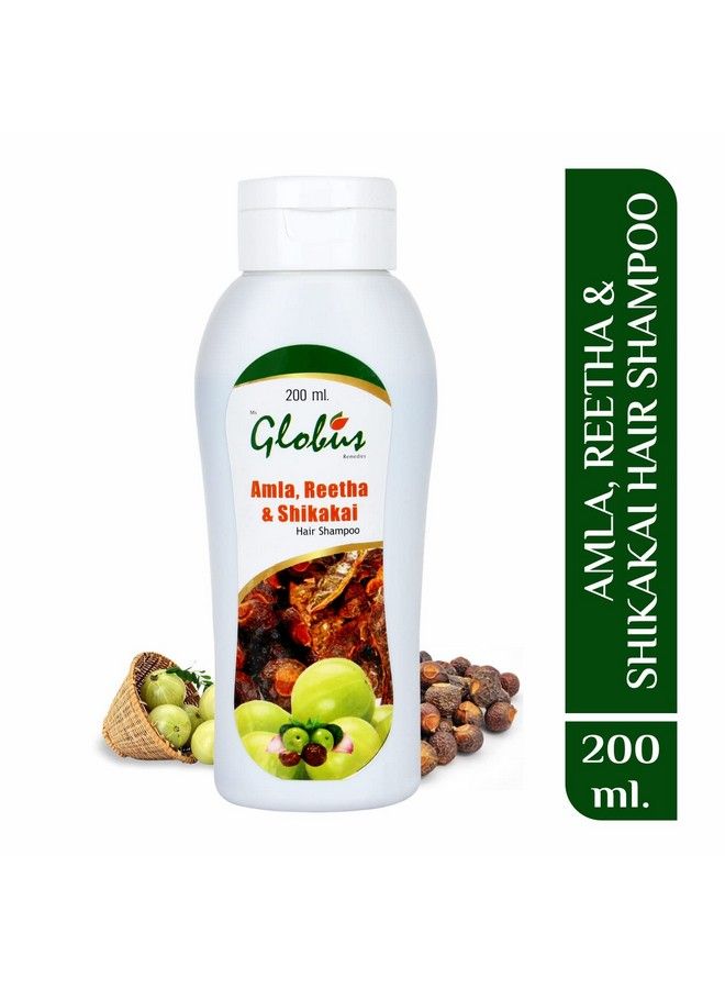 Globus Remedies Amla Reetha Shikakai Hair Shampoo 200 Ml (Pack Of 4) - Image 3