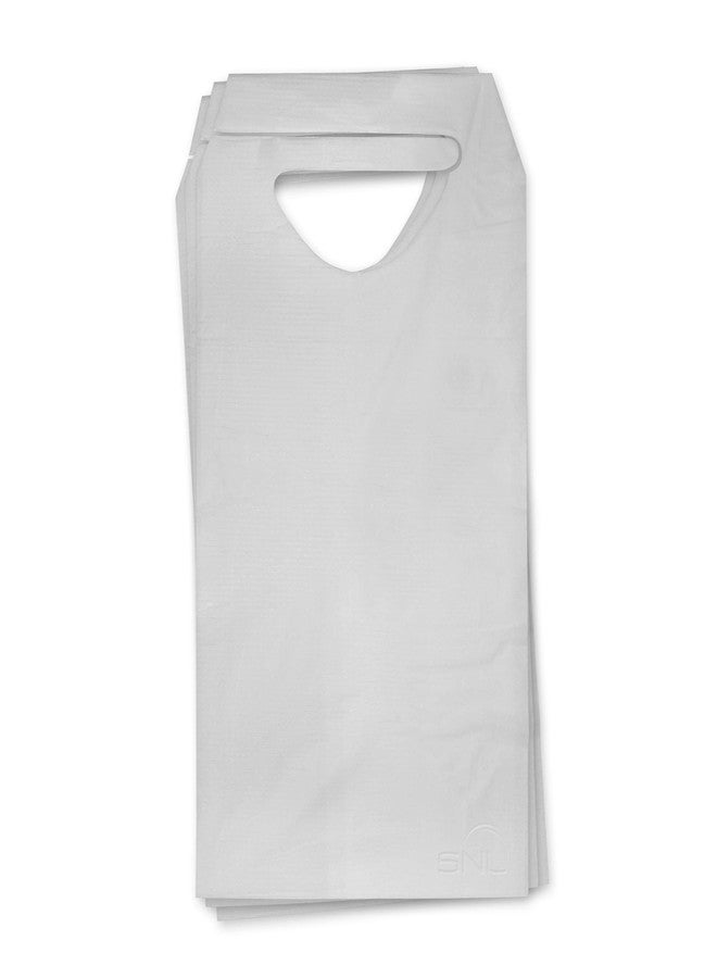 SNL Quality Disposable Adult Poly-Lined Bibs - 16" X 28" - Tie-Back (Pack of 100) - Image 1