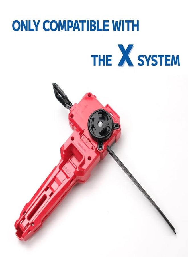 AIBREAY 2 Pack X Winder Launchers, with X Grip for Easy Control,Battling Gyro Accessories (Black+Red) - Image 4
