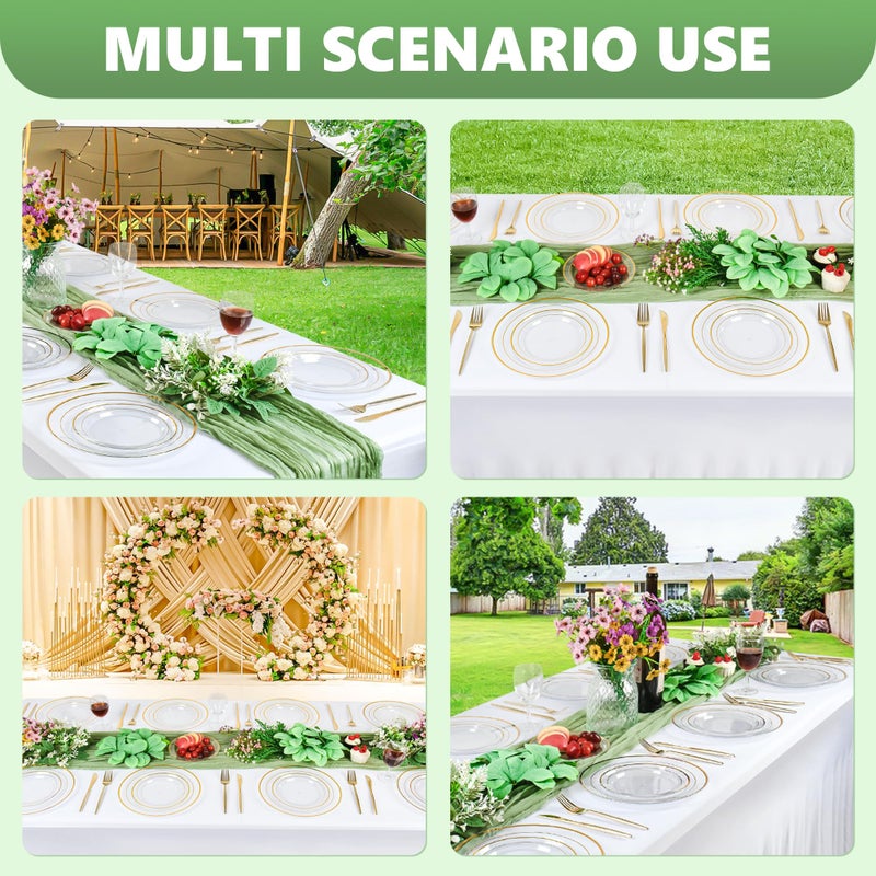 I00000 100Pcs Clear Gold Dessert Plates Clear Disposable Plates with Gold Rim 7 Inch Premium Hard Fancy Plates Perfect for Dinner  Birthday and Wedding Easter - Image 5