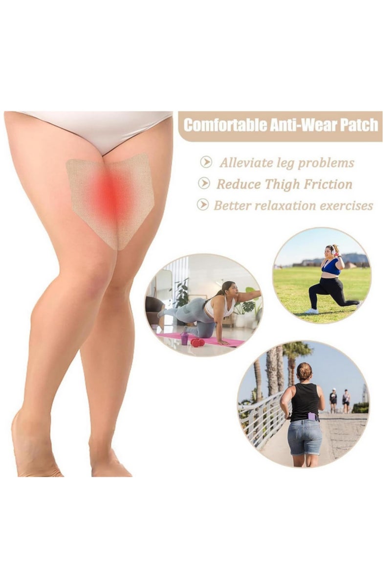 6PCS Thigh Friction Tape Anti Chafing Invisible Thigh Protection Patches Transparent Skin Tape for Inner Thighs Cellulite and Skin Lift Waterproof Skin Adhesive for Thigh Guards Chafe Relief Stickers - Image 3