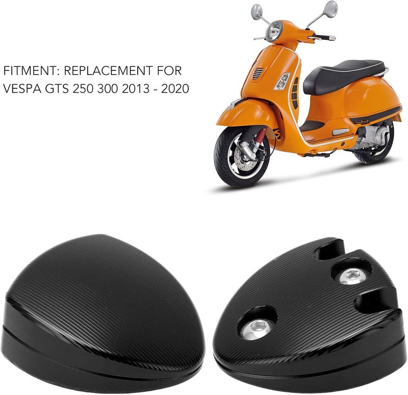 كلاراكو امتداد الحامل الجانبي، وسادة تمديد الحامل الجانبي للدراجات النارية من سبائك الألومنيوم المضادة للانزلاق بديلة لـ VESPA GTS 250 300 2013-2020 (أسود) - Image 2