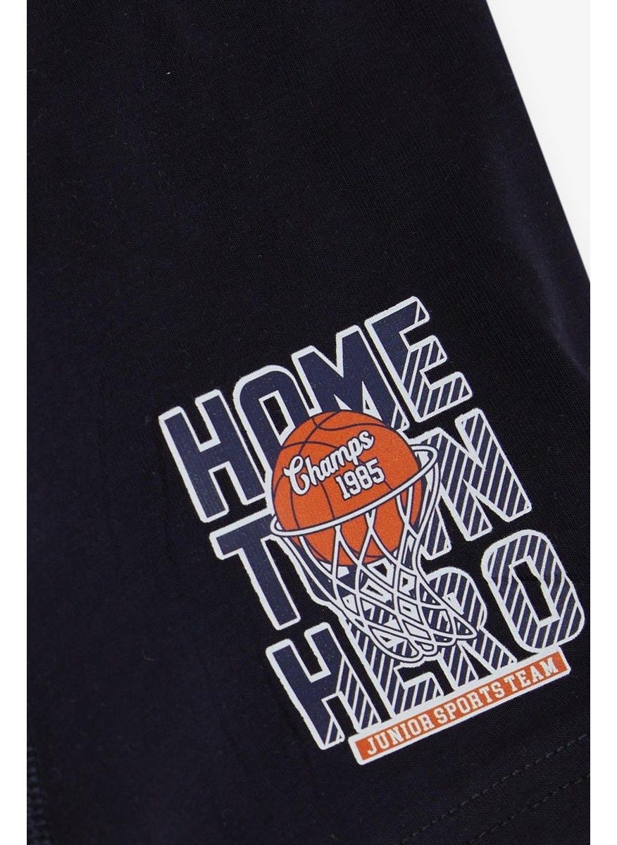 Katamino Boys Boxer Basketball Themed 5-8 Years, Navy Blue  - Image 4