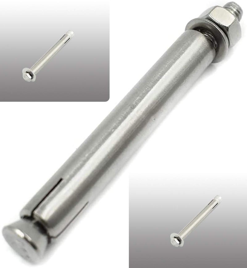 Amycheer Hex Expansion Bolt Hex Head Nut Sleeve 304 Stainless Steel External Furniture Bolt Expanding Shield Anchor Screw Bolt Fastener M8x80mm 5 Pack - Image 4