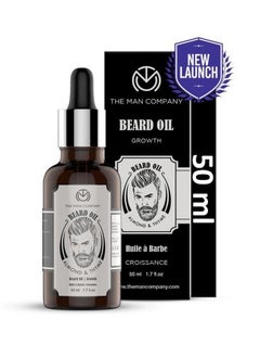The Man Company 100% Natural Beard Oil - 50 Ml With Almond & Thyme For Faster, Thicker & Longer Beard | Best Beard Growth Oil For Men, Nourishes & Strengthens Uneven Patchy Beard  - Image 2