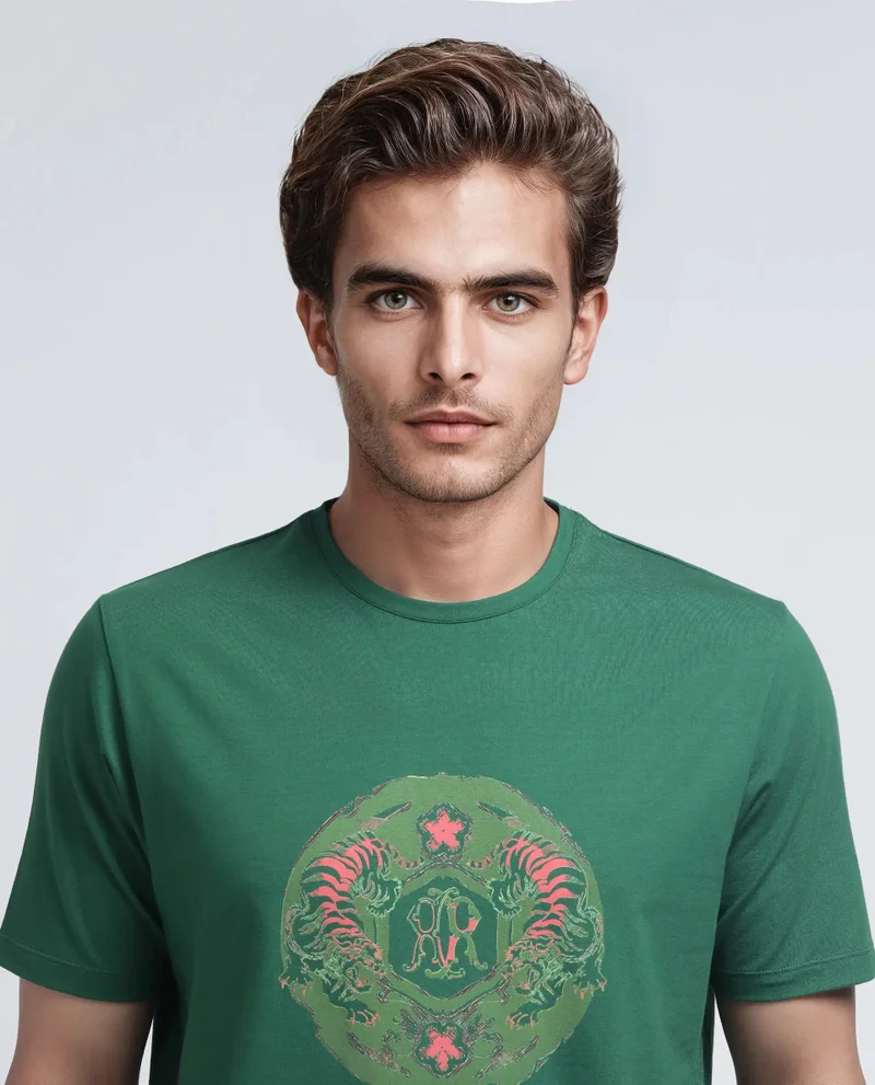 رير رابِت Men's Graphic Print Regular Fit T-Shirt