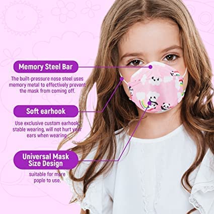 Moppets KF94 Disposable Fish Mouth Type Child Safety Four-Layer Protective Mask- (3-12 years) (KIDS_2-8 Yrs, 20) - Image 5