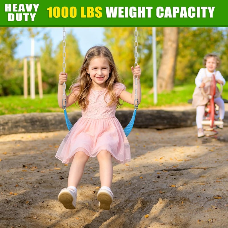 BeneLabel 2Pcs 60" Heavy Duty Swing Chain with Carabiners Hanging Chains with Hooks 1000 LBs Capacity Porch Swing Chains White Coated Chain for Hanging Chair, Hammock Chairs, Egg Chairs, Heavy Bags - Image 2