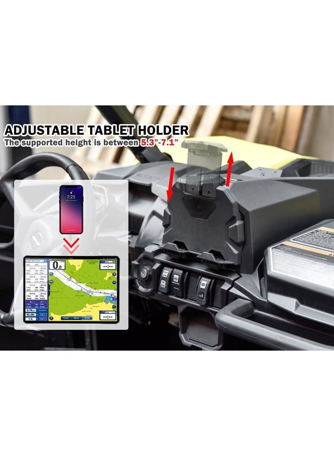 SAUTVS Portable Electronic Device Mount, Adjustable Tablet Phone Holder for Can Am Maverick Sport, Trail, Commander (Replace #715005212) - Image 2