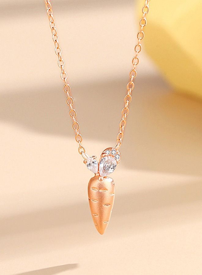 Kelesa 18K Gold Plated Ladies Necklace Original Design Sterling Silver Material Carrot Shape - Image 1